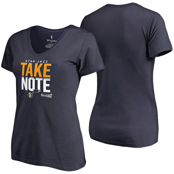 Women's  Utah Jazz Fanatics Branded 2017 NBA Playoffs Participant Drive Navy T-shirt